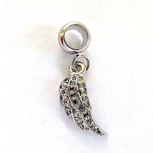 Silver Angel Wing Charm